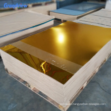 Polished surface gold mirror acrylic sheet